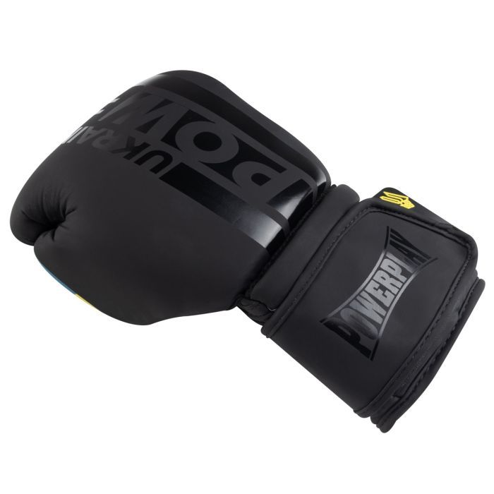 Боксерские перчатки PowerPlay 3021 Ukraine Чорні 14 унцій (PP_3021_14oz_Black) изображение 4