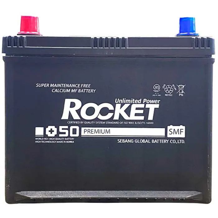 Аккумулятор автомобильный ROCKET 62Ah ASIA (+/-) (700CCA) (SMF 90D23AR)
