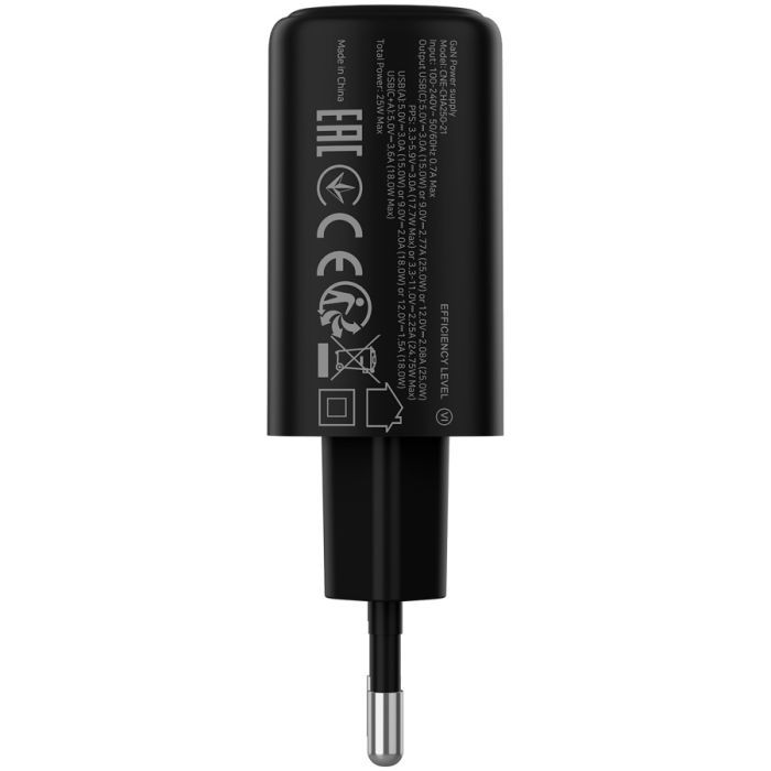 Зарядний пристрій Canyon OnCharge 250 25W 1xPD 1xQC EU White (CNE-CHA250-21) зображення 4