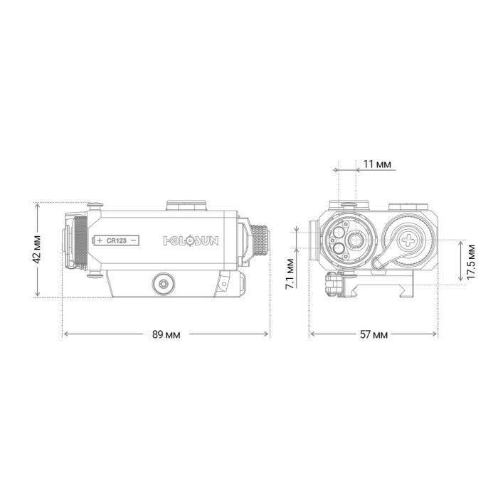 Тактический блок Holosun LS321-GR (LS321G) Green & IR / IR illuminator (747053) изображение 8