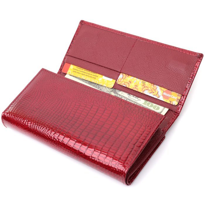 Гаманець ST Leather Шкіряний Червоний (22682) зображення 5