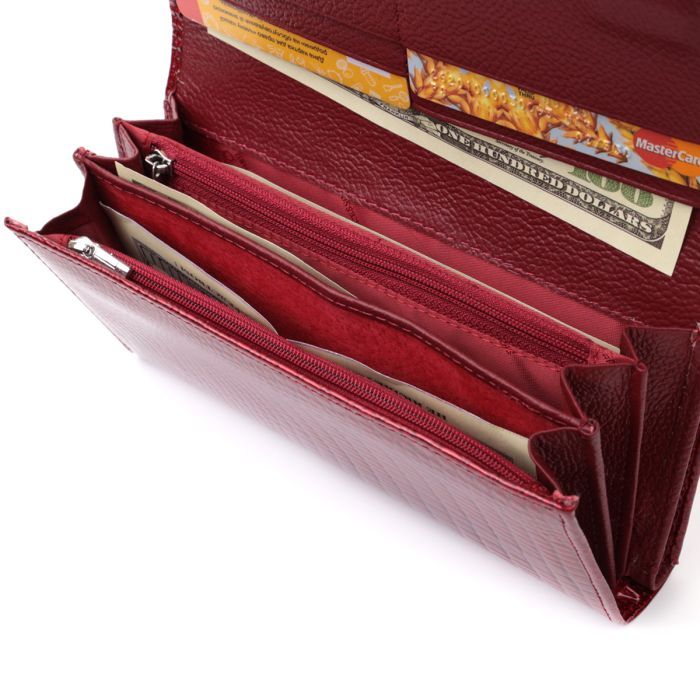 Гаманець ST Leather Шкіряний Червоний (22682) зображення 6