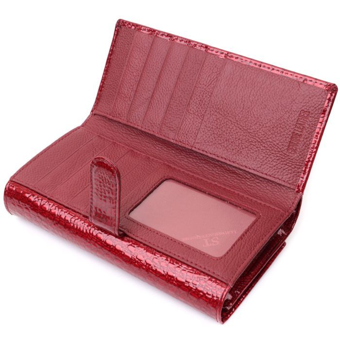 Гаманець ST Leather Шкіряний Червоний (22682) зображення 9