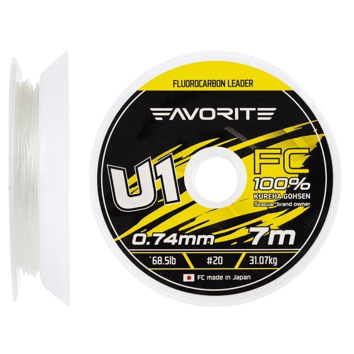 Флюорокарбон Favorite U1 FC 7m 16/0.66mm 59.2lb/26.87kg (1693.11.91)