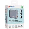 Зарядний пристрій Verbatim GaN 100 W 4 ports (2xUSB-C-100 W,USB-C 65 W /USB-A -3.0) (32202) зображення 6