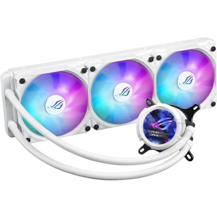 Система жидкостного охлаждения ASUS ROG Strix LC III 360 ARGB LCD White (90RC00W2-M0UAY0) изображение 2