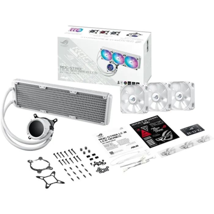 Система жидкостного охлаждения ASUS ROG Strix LC III 360 ARGB LCD White (90RC00W2-M0UAY0) изображение 9