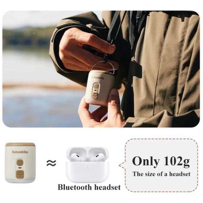 Насос для надувних меблів Naturehike CNK2300DQ022 + нічник + вентилятор, бежевий (6976507665971) зображення 10