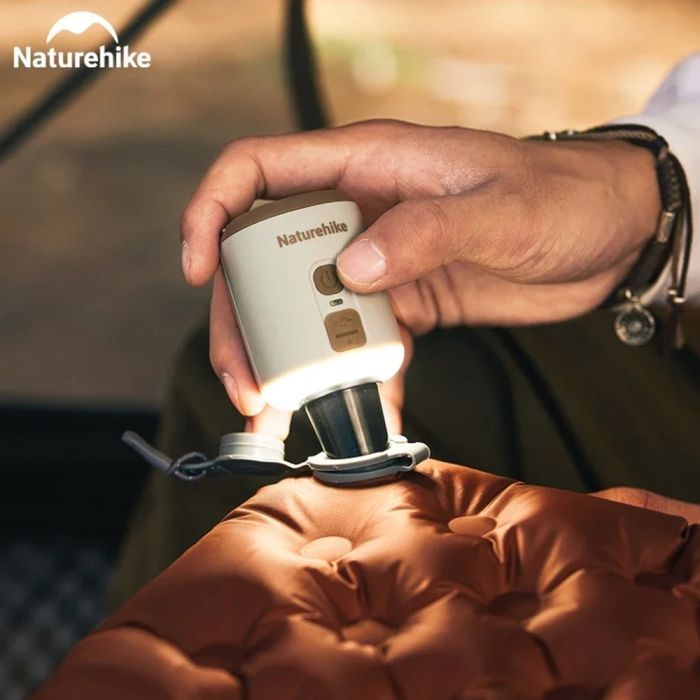 Насос для надувних меблів Naturehike CNK2300DQ022 + нічник + вентилятор, бежевий (6976507665971) зображення 12