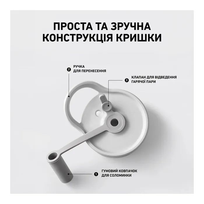 Пляшка для води Buydeem CD1017 500 мл Oats White (CD1017-OW) зображення 7