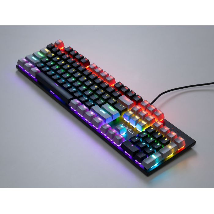 Клавиатура Vinga KBGM-090 LED Red Switch USB Grey/Black (KBGM-090R Grey/Black) изображение 2