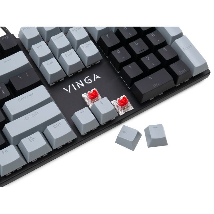 Клавиатура Vinga KBGM-090 LED Red Switch USB Grey/Black (KBGM-090R Grey/Black) изображение 7