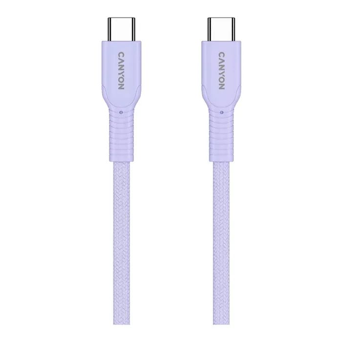 Дата кабель USB-C to USB-C 1.0m OnWire 60CL C-C 60W COLOR Braided 1m Purple Canyon (CND-CCAP60AB10PU) зображення 3