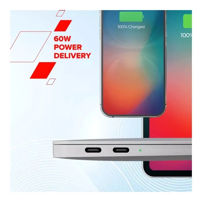 Дата кабель USB-C to USB-C 1.0m OnWire 60CL C-C 60W COLOR Braided 1m Purple Canyon (CND-CCAP60AB10PU) зображення 6