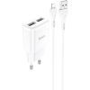Зарядное устройство HOCO C88A Star round 2xUSB + cable Lightning 12W White (6931474749512) изображение 2