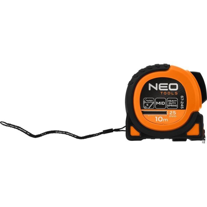 Рулетка Neo Tools Super Black, 10мx25мм, с фиксатором сматывания, магнит (67-245) изображение 10