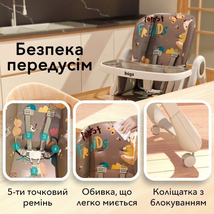 Стульчик для кормления Bugs Mango - Forest Friends (4823056510882) изображение 10