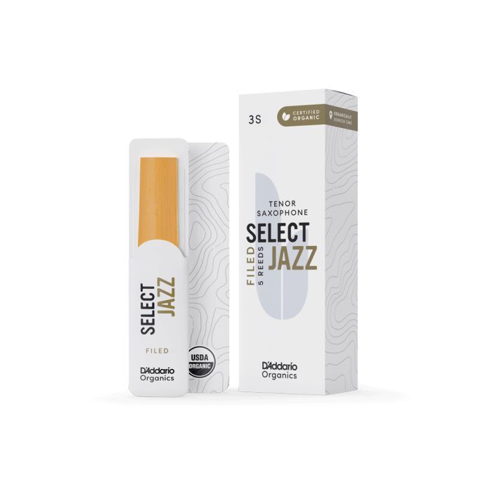 Тростина для саксофона D'Addario Organic Select Jazz - Tenor Sax Filed 3S - 5 Pack (ORSF05TSX3S) зображення 3