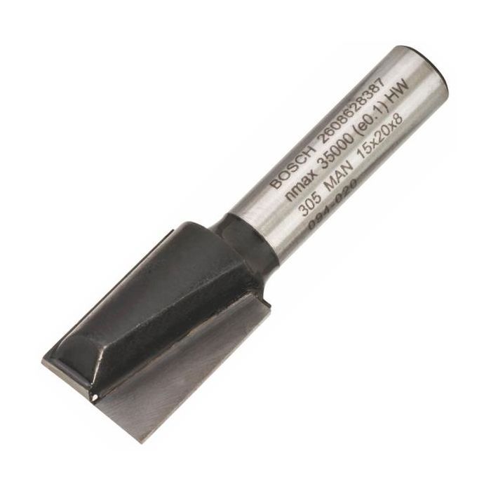 Фреза Bosch Professional пазовая с двумя лезвиями, Std, S8, D15, L20 (2.608.628.387)