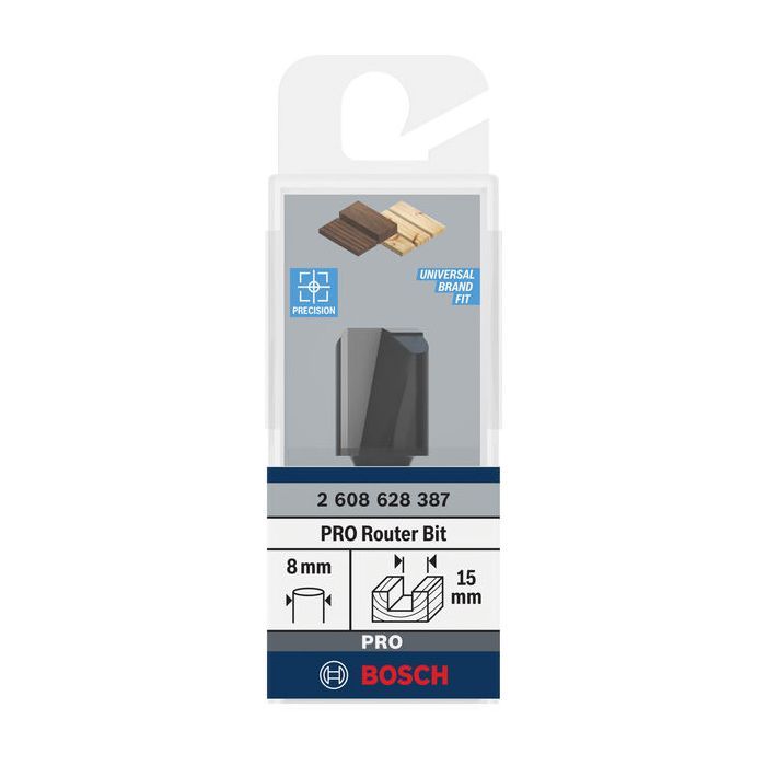 Фреза Bosch Professional пазова з двома лезами, Std, S8, D9, L20 (2.608.628.382) зображення 2