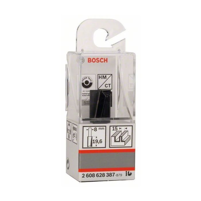 Фреза Bosch Professional пазовая с двумя лезвиями, Std, S8, D15, L20 (2.608.628.387) изображение 6