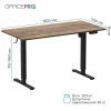 Компьютерный стол OfficePro ODE1670DW Dark Wood/Black (ODE1670DW) изображение 10
