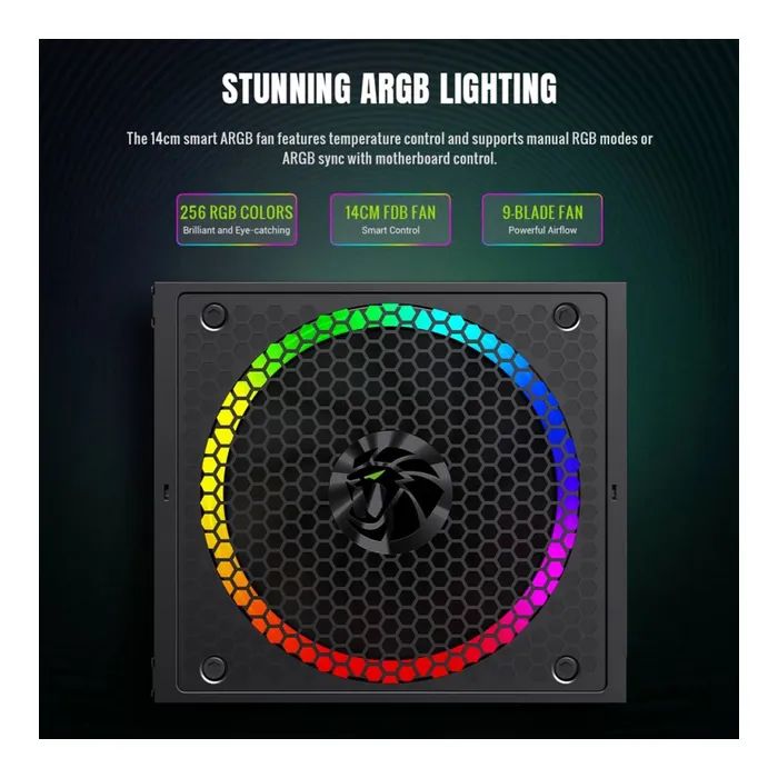 Блок живлення Gamemax 850W (RGB 850G) зображення 9