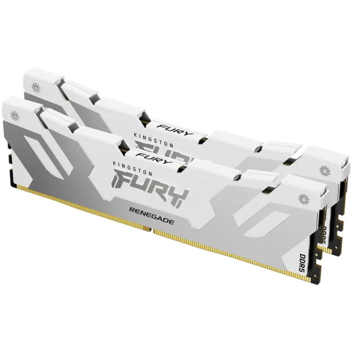 Модуль памяти для компьютера DDR5 32GB (2x16GB) 8000 MHz Renegade White Kingston Fury (ex.HyperX) (KF580C38RWK2-32)