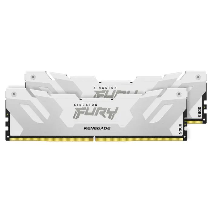 Модуль памяти для компьютера DDR5 32GB (2x16GB) 8000 MHz Renegade White Kingston Fury (ex.HyperX) (KF580C38RWK2-32) изображение 2