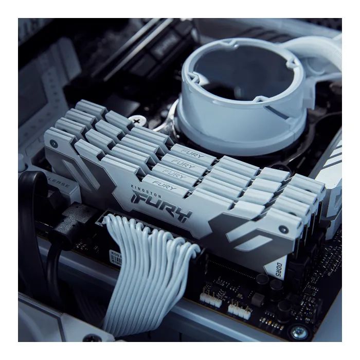 Модуль памяти для компьютера DDR5 32GB (2x16GB) 8000 MHz Renegade White Kingston Fury (ex.HyperX) (KF580C38RWK2-32) изображение 8
