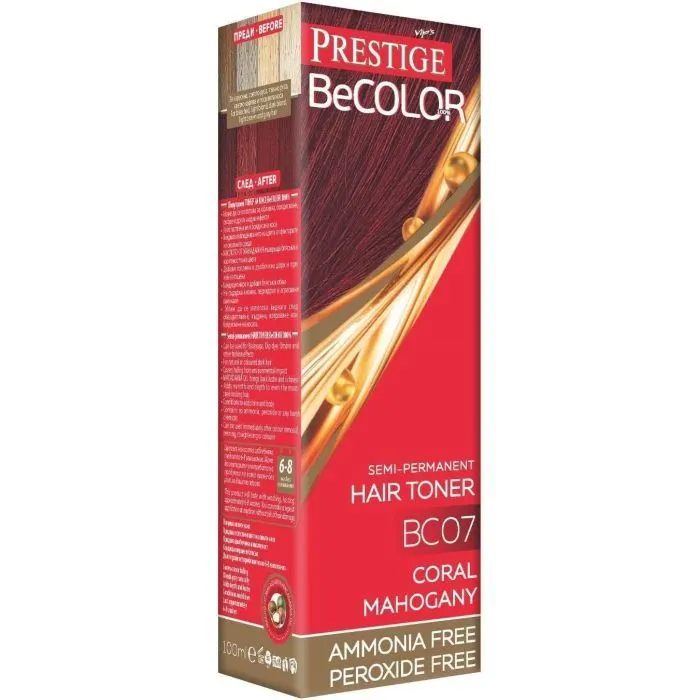 Оттеночный бальзам Vip's Prestige BeBlond BC07 - Коралловый махагон (3800010507653)
