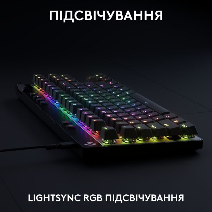 Клавиатура Logitech G PRO X TKL Rapid Linear USB UA Black (920-013233) изображение 10