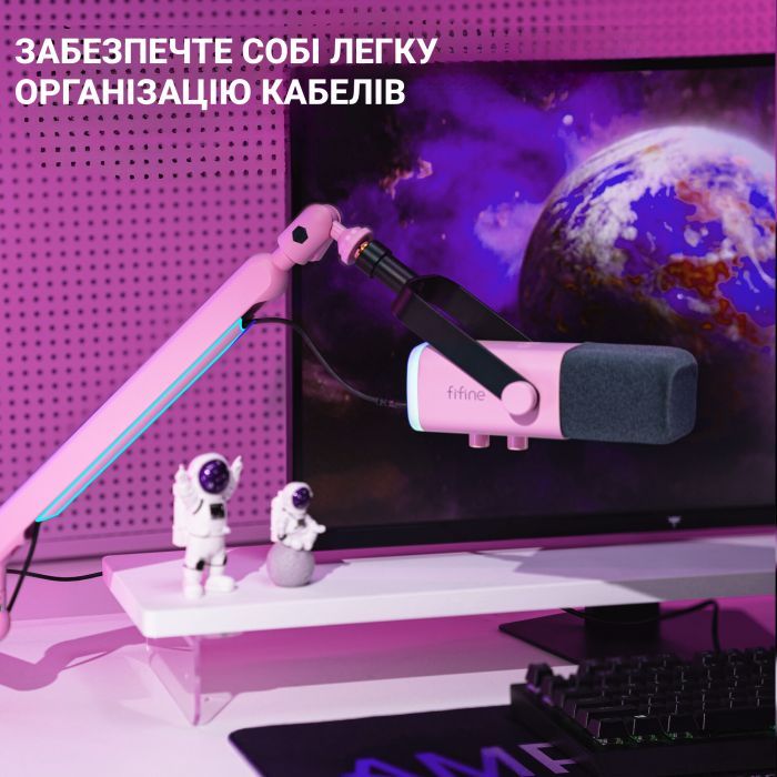 Стійка для мікрофону Fifine Pink (BM88P) зображення 9