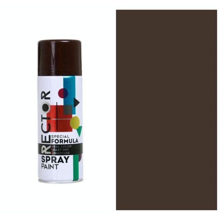 Аерозольна фарба для автомобіля RECTOR універсальна 8017 т. коричневий гл. 400мл (000013231) зображення 2