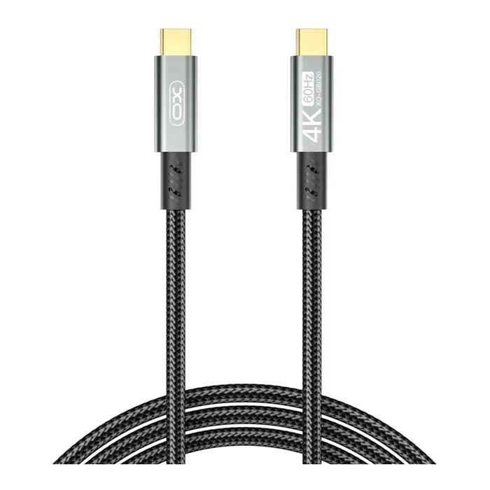 Дата кабель USB-C to USB-C 1.0m 100W PD black XO (GB020-CC.tranish)