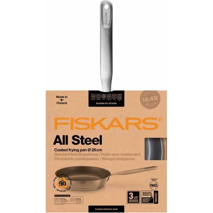 Сковорода Fiskars All Steel матова 28 см (1064745) зображення 7