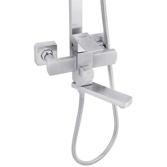 Душевой гарнитур Kroner Edelstahl Kubus-ESG063 + змішувач Edelstahl Kubus-ESG010 + змішувач Kroner Edelstahl Kubus-ESG05 (CVS30172) изображение 4