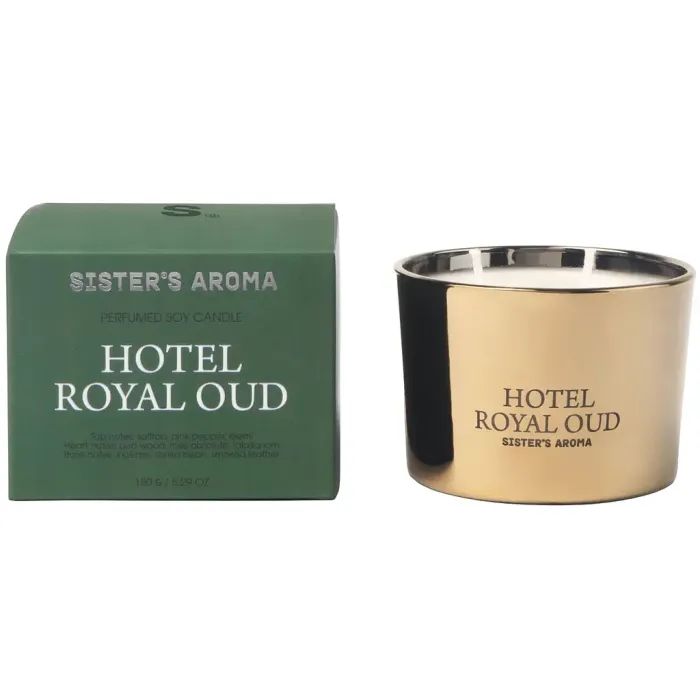 Ароматическая свеча Sister's Aroma Hotel Royal Oud 150 г (4820227786152)