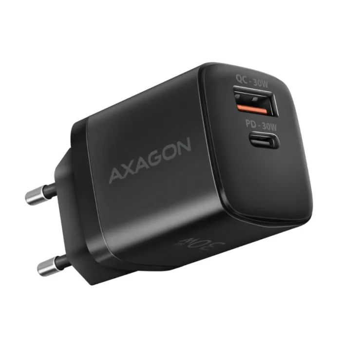 Зарядний пристрій AXAGON 1xUSB QC4.0 + 1xUSB-C PD30W PPS white (ACU-PQ30W)
