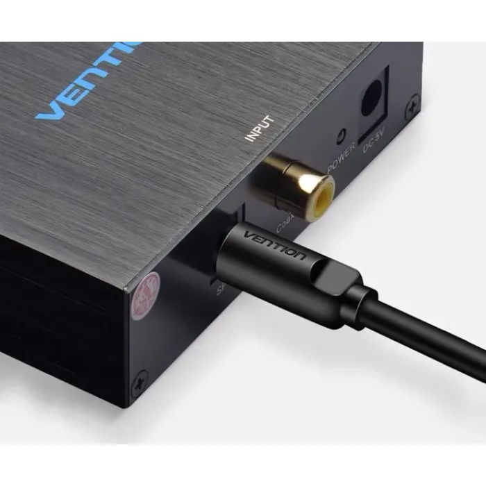 Кабель мультимедійний Optical Toslink 1.0m black Vention (BAEBF) зображення 5