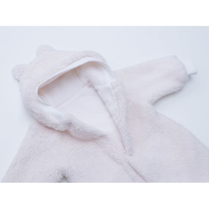 Комбинезон детский HAPPY TOT утепленный на молнии велюр (755B-62-cream) изображение 3