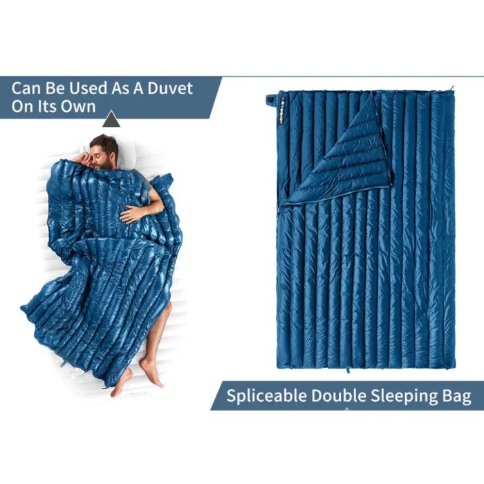 Спальний мішок Naturehike з натуральним пухом CWM295 CNK2300SD013, блакитний (6976023920899) зображення 7