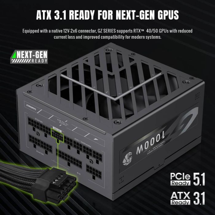 Блок питания Gamemax 1000W (GZ 1000G BK) изображение 11