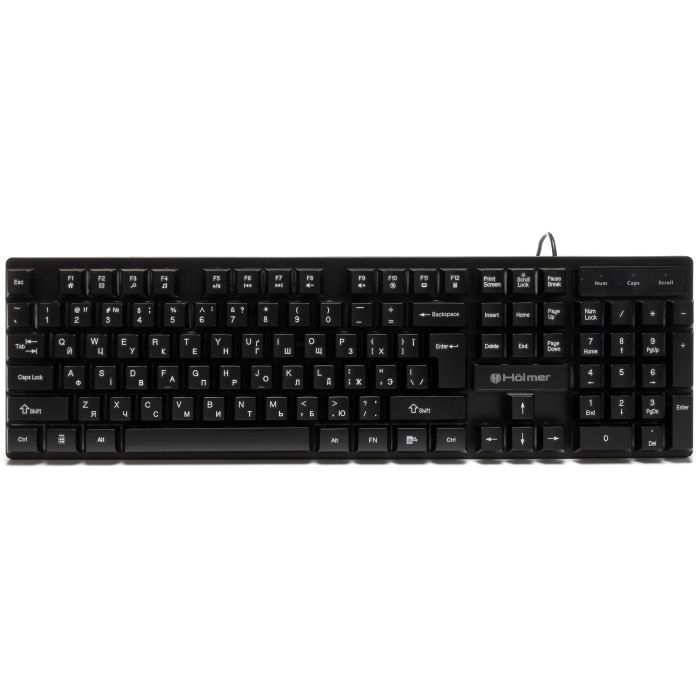 Клавиатура Hölmer K-01GS RGB Backlight USB UA Black (K-01GS)