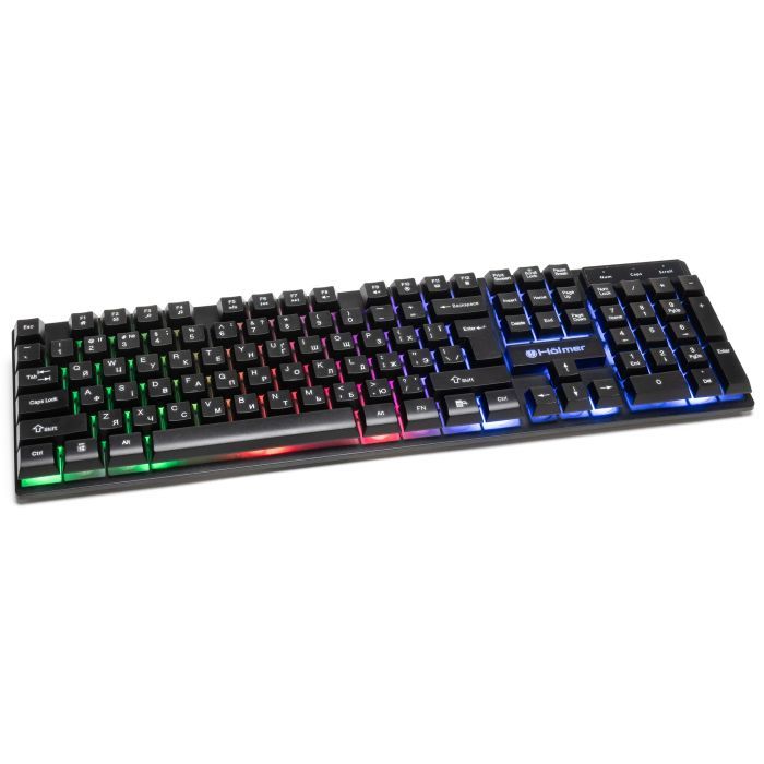 Клавиатура Hölmer K-01GS RGB Backlight USB UA Black (K-01GS) изображение 2