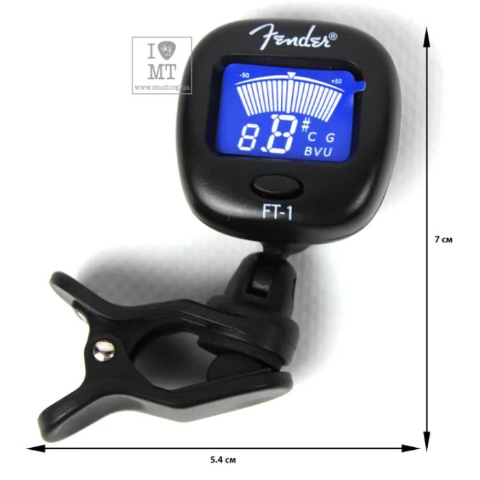 Тюнер для музыкальных инструментов Fender FT-1 Pro Clip-On Tuner Black (226366) изображение 2
