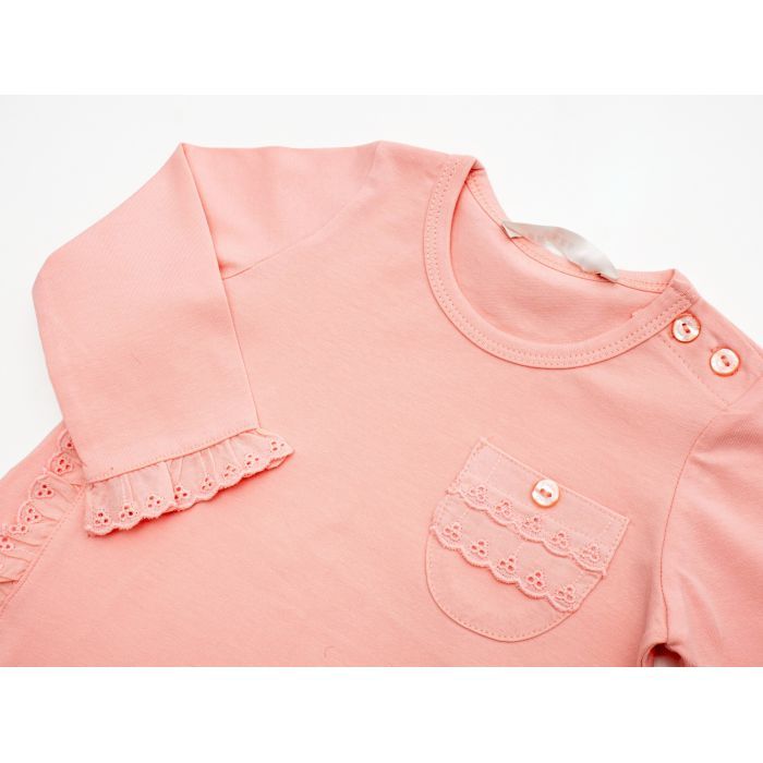 Кофта дитяча Breeze з мереживом (10649-92G-peach) зображення 2