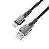 Дата кабель USB 2.0 AM to USB-C 1.0m 3A nylon black Grand-X (PC-08B) зображення 3