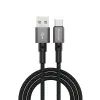 Дата кабель USB 2.0 AM to USB-C 1.0m 3A nylon black Grand-X (PC-08B)