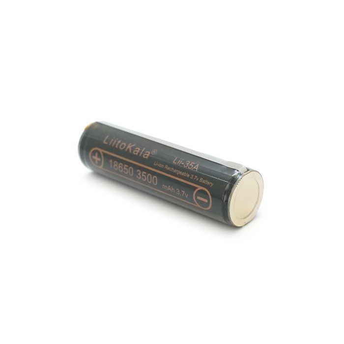 Аккумулятор 18650 3500mah (3300-3500mah), Protected, 3.7V(2.75-4.2V), Black Liitokala (Lii-35A-PCB) изображение 2